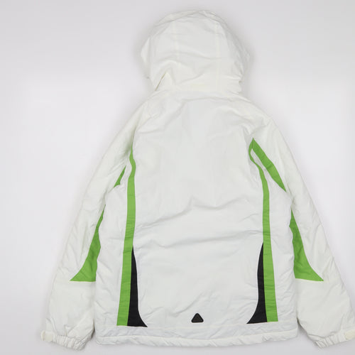 Dare 2B Mens White Rain Coat Coat Size XS Zip - Ski Jacket