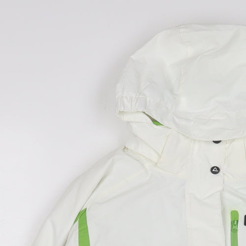 Dare 2B Mens White Rain Coat Coat Size XS Zip - Ski Jacket