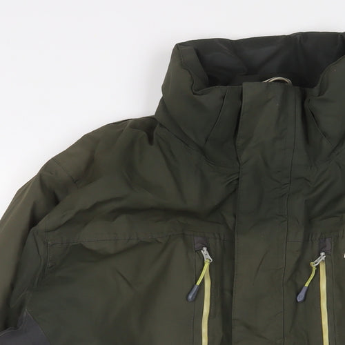 Regatta Mens Green Jacket Coat Size L Zip - Logo