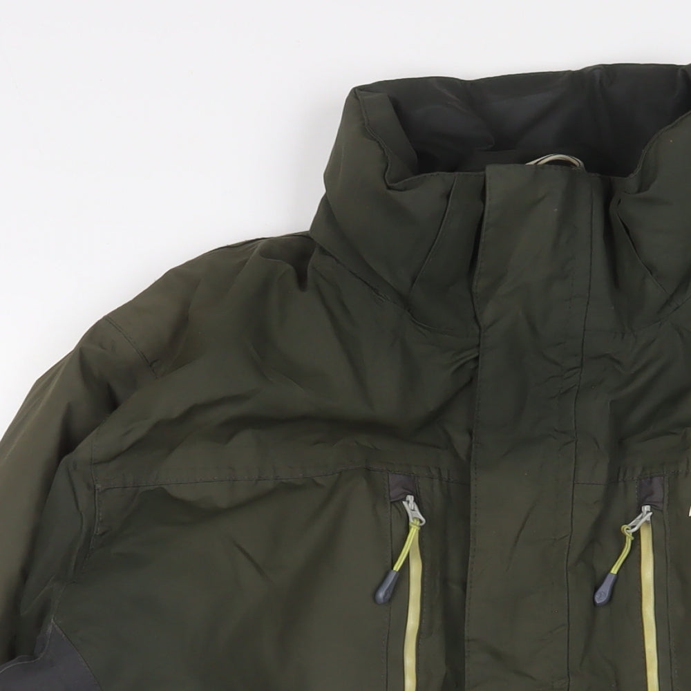 Regatta Mens Green Jacket Coat Size L Zip - Logo