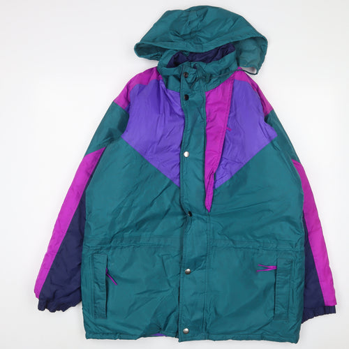 Hazy Joe Womens Multicoloured Jacket Coat Size L Zip - Zip Pockets