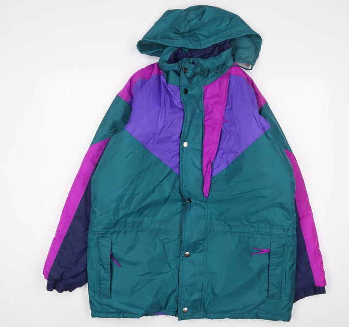Hazy Joe Womens Multicoloured Jacket Coat Size L Zip - Zip Pockets