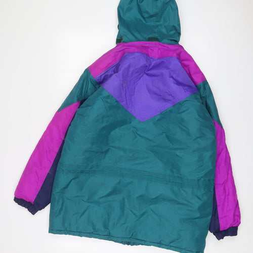 Hazy Joe Womens Multicoloured Jacket Coat Size L Zip - Zip Pockets