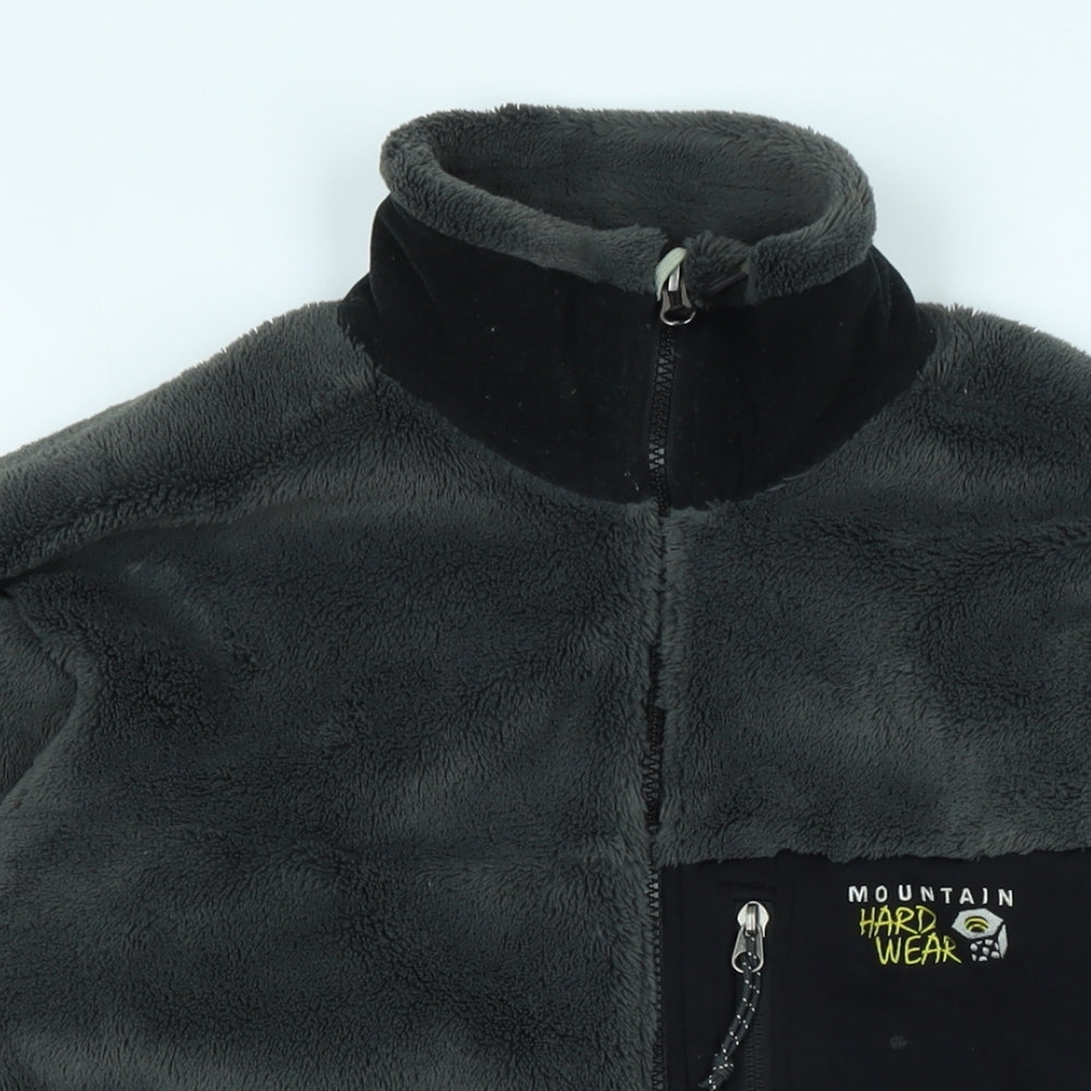 Mountain Hardwear Mens Grey Jacket Size L Zip - Logo