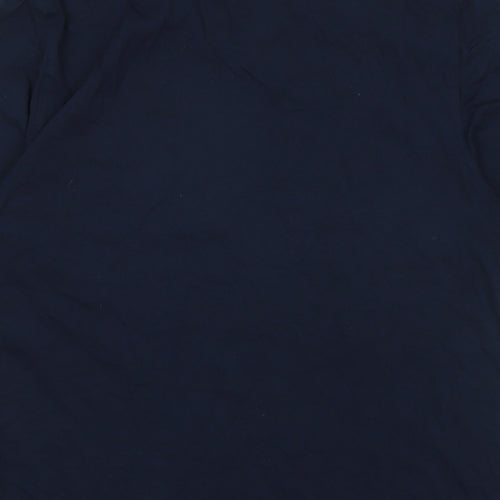 Marks and Spencer Womens Blue Cotton Basic T-Shirt Size 8 Crew Neck