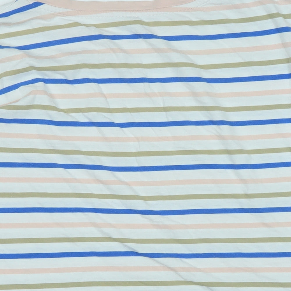 Marks and Spencer Womens Multicoloured Cotton Basic T-Shirt Size 16 Collared