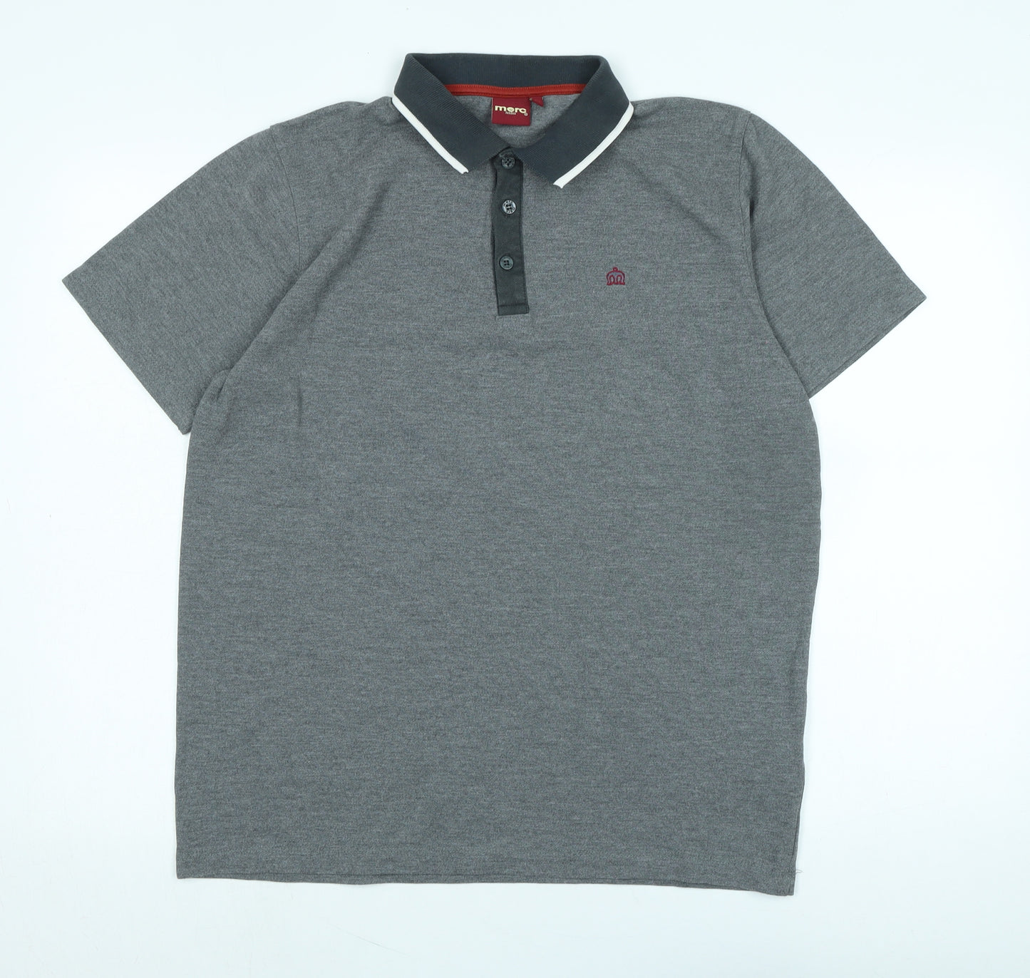 Merc Mens Grey Cotton Polo Size XL Collared