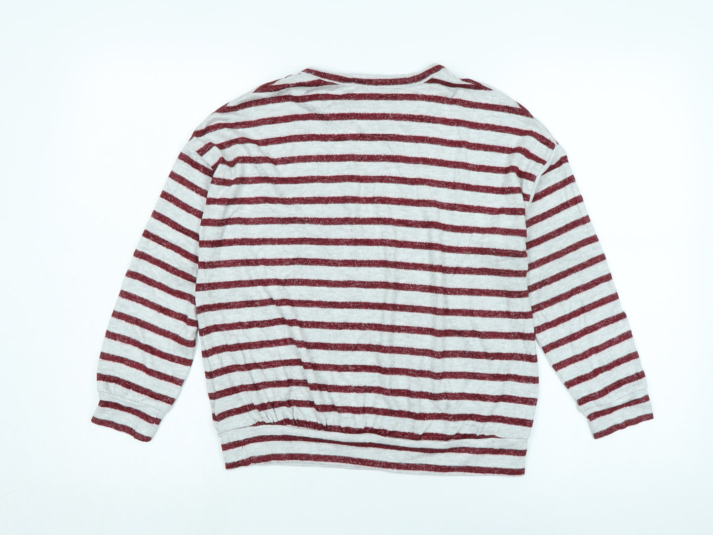 Marks and Spencer Girls Grey Solid Cotton Top Pyjama Top Size 10-11 Years