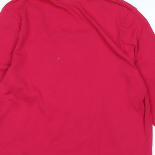 TIGI Womens Pink Cotton Basic T-Shirt Size M Square Neck