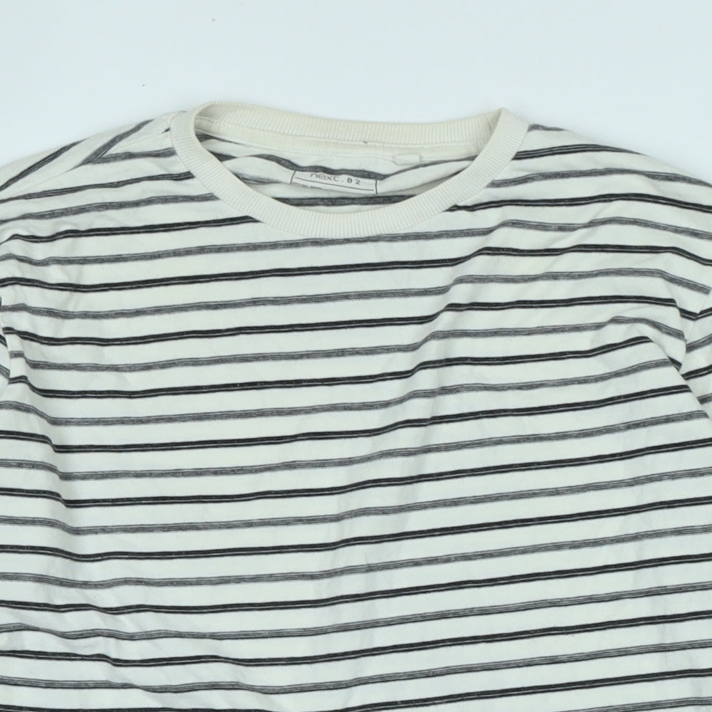 NEXT Girls White Cotton Jersey T-Shirt Size 14 Years Crew Neck