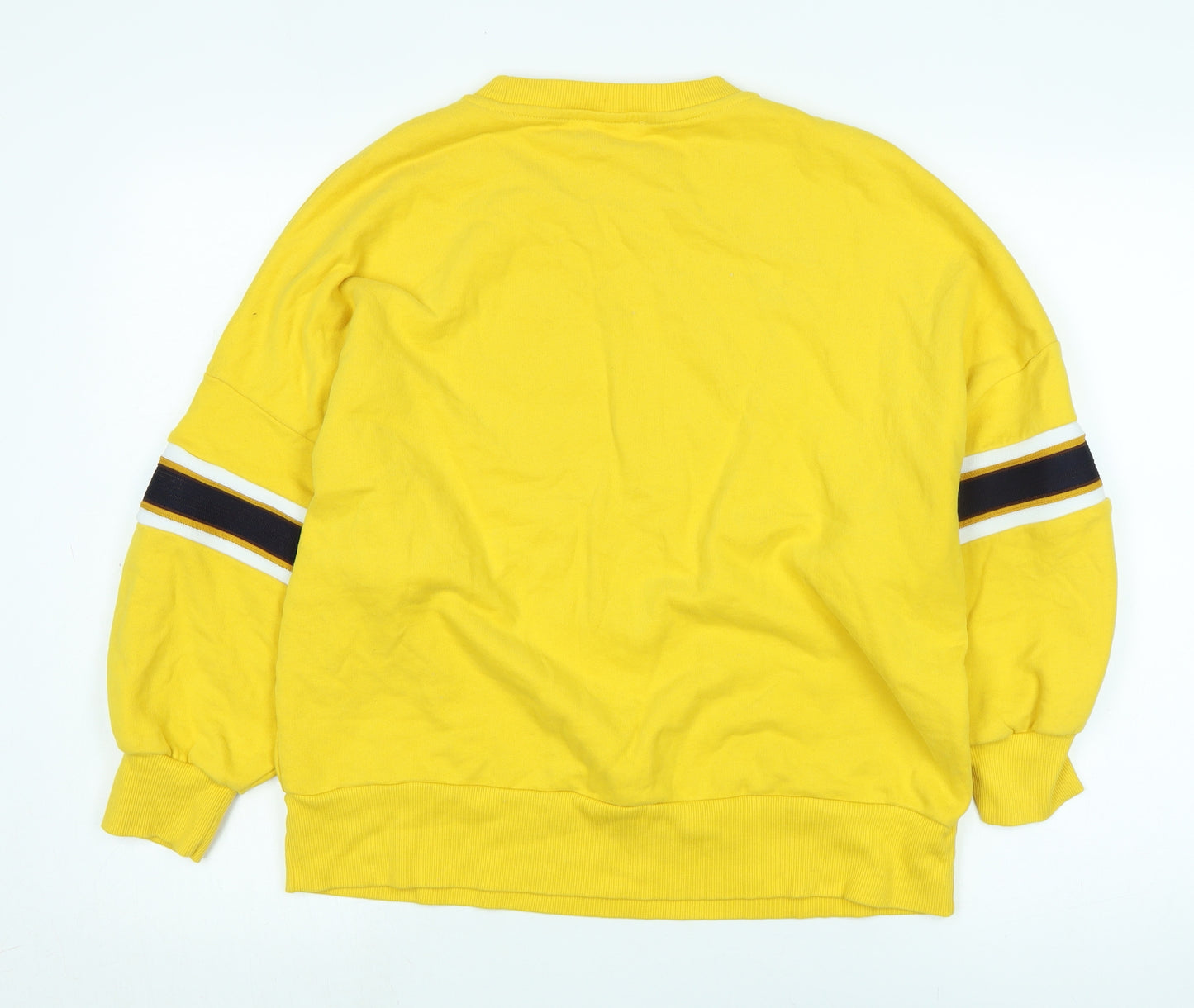 Marks and Spencer Womens Yellow Cotton Pullover Sweatshirt Size L