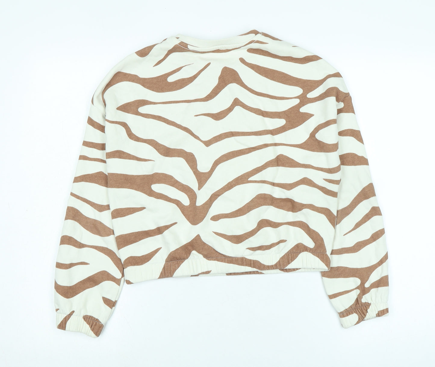 Marks and Spencer Girls Brown Cotton Pullover Sweatshirt Size 11-12 Years