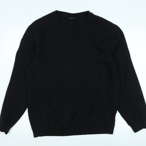 Marks and Spencer Womens Black Cotton Pullover Sweatshirt Size M