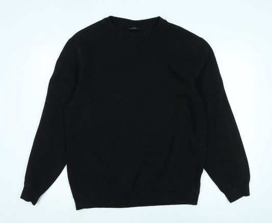 Marks and Spencer Womens Black Cotton Pullover Sweatshirt Size M