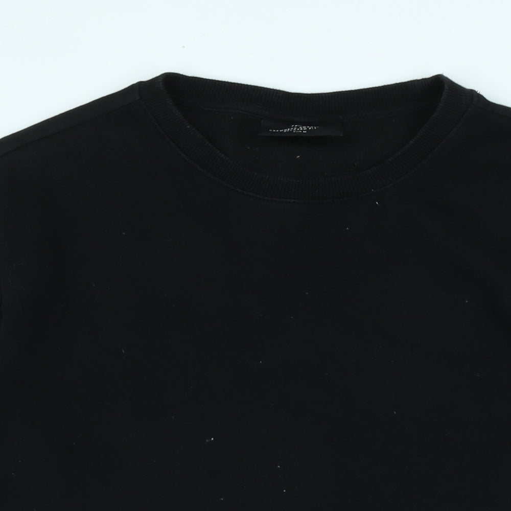 Marks and Spencer Womens Black Cotton Pullover Sweatshirt Size M