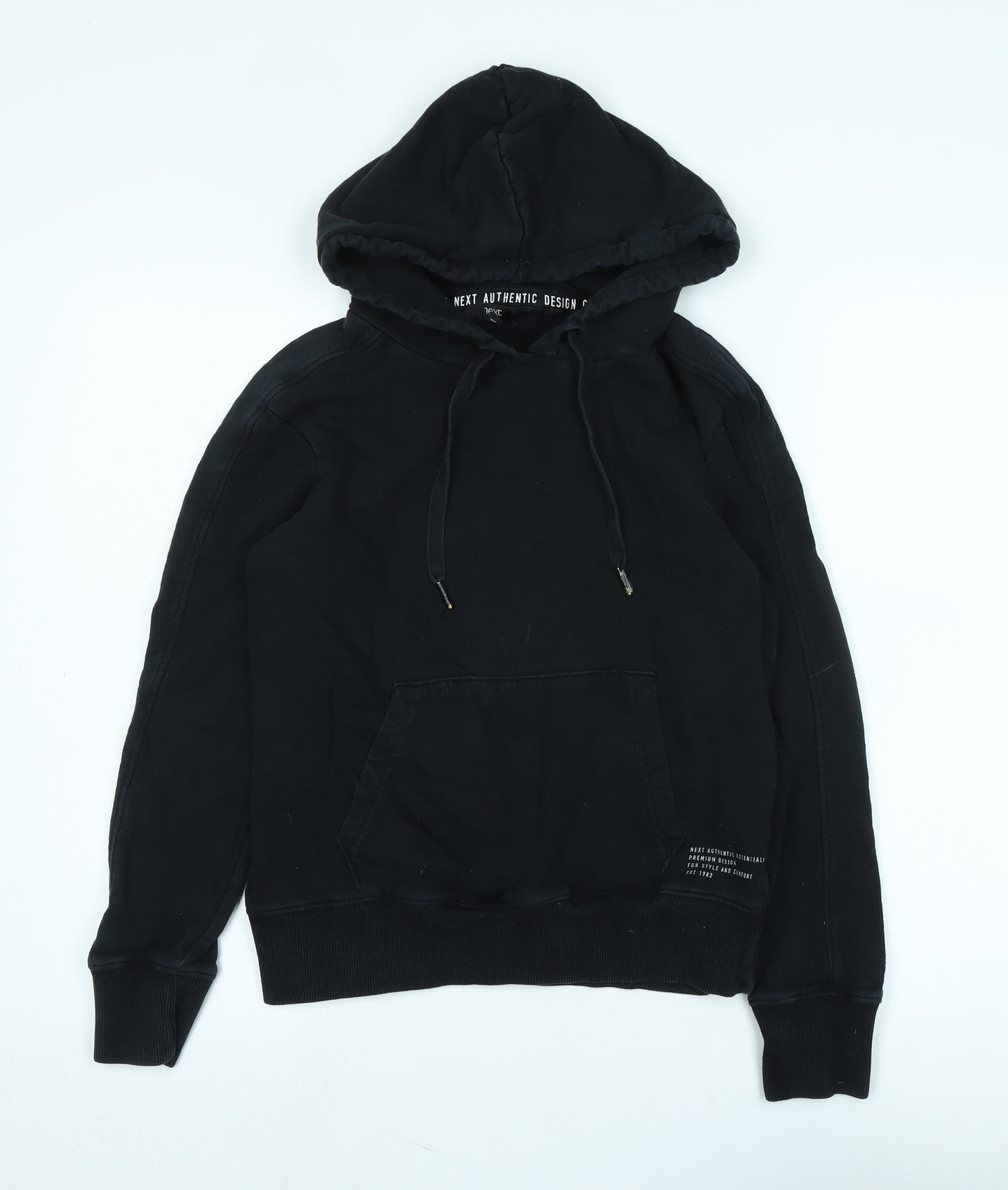 NEXT Boys Black Cotton Pullover Hoodie Size M