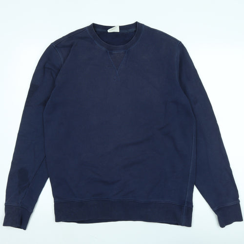 Marks and Spencer Womens Blue Cotton Blend Pullover Sweatshirt Size M