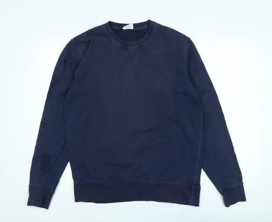 Marks and Spencer Womens Blue Cotton Blend Pullover Sweatshirt Size M