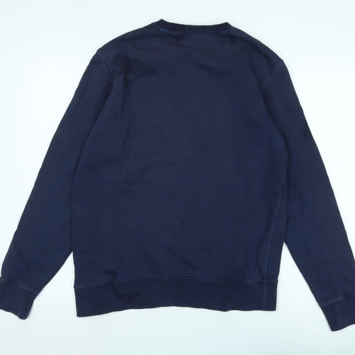 Marks and Spencer Womens Blue Cotton Blend Pullover Sweatshirt Size M