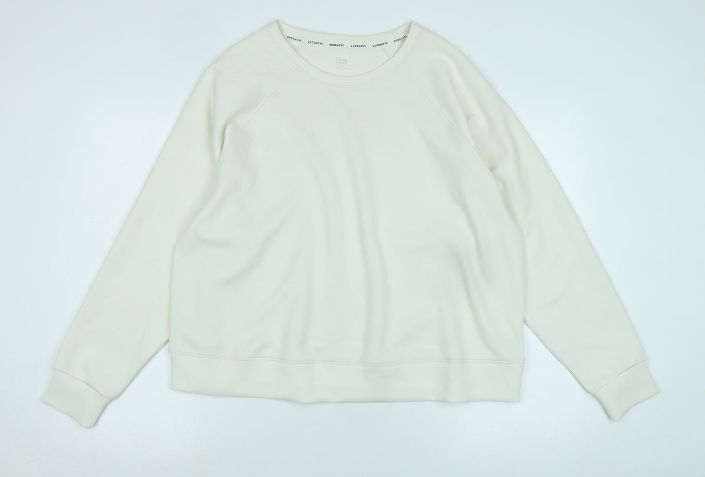 Good Move Womens Ivory Polyester Pullover Sweatshirt Size M