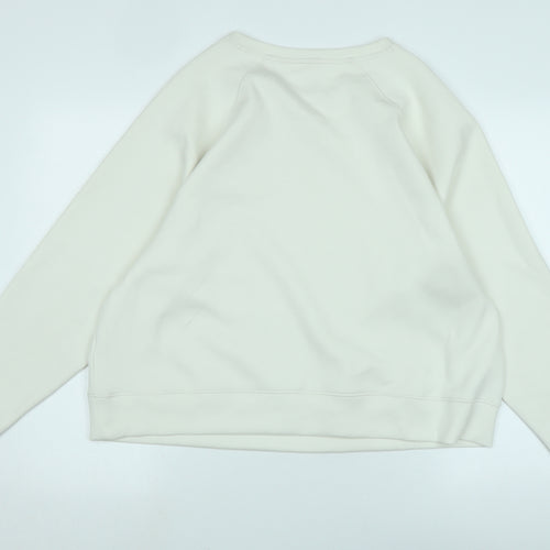 Good Move Womens Ivory Polyester Pullover Sweatshirt Size M