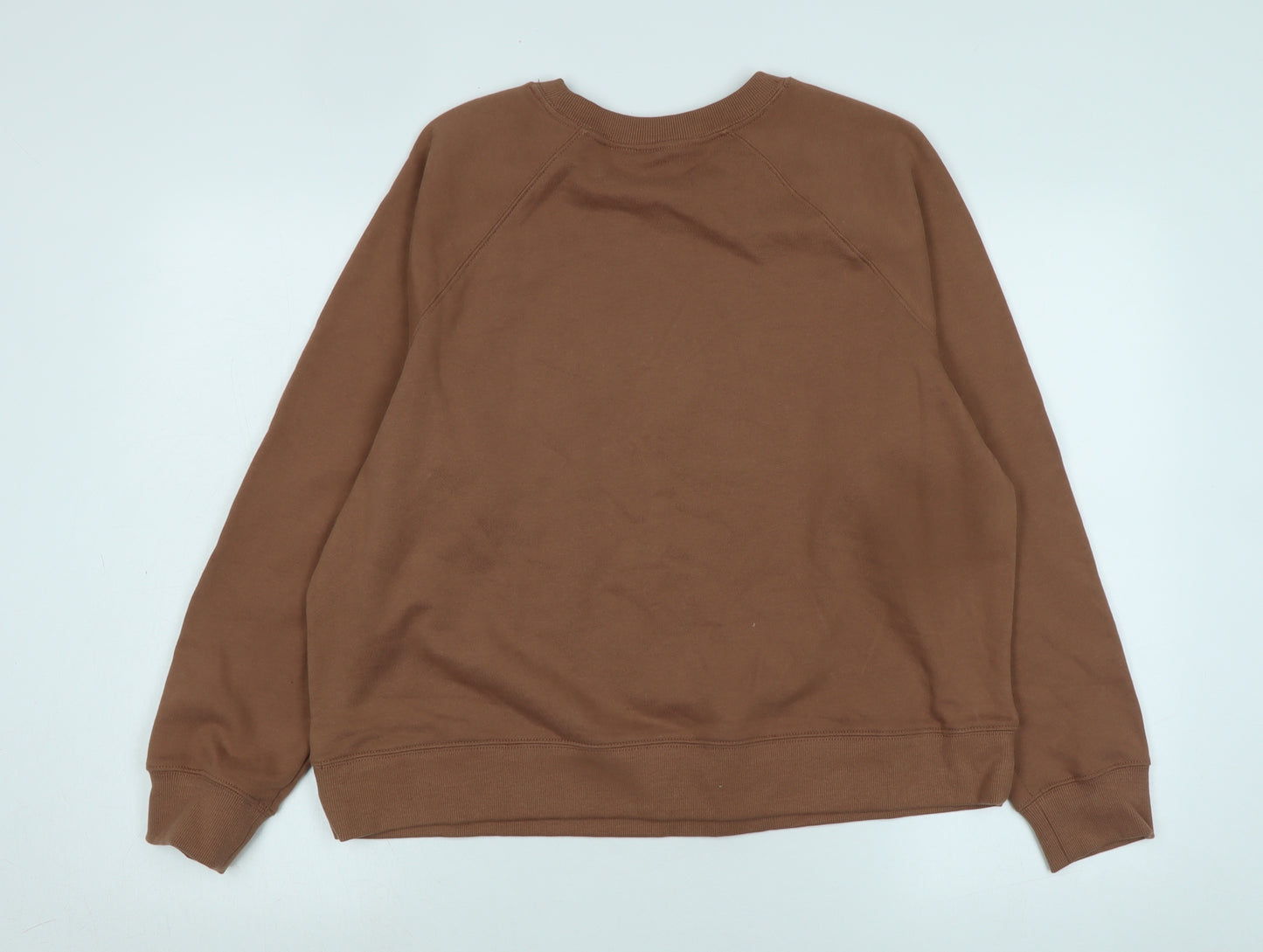 Marks and Spencer Womens Brown Cotton Blend Pullover Sweatshirt Size M