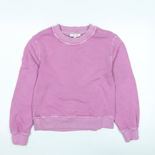 Per Una Womens Purple Cotton Pullover Sweatshirt Size S