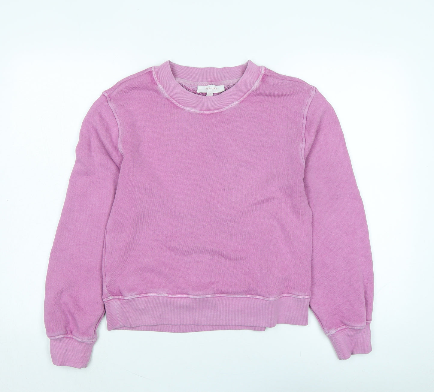 Per Una Womens Purple Cotton Pullover Sweatshirt Size S