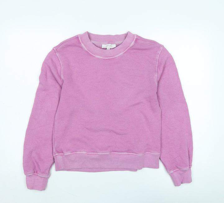 Per Una Womens Purple Cotton Pullover Sweatshirt Size S