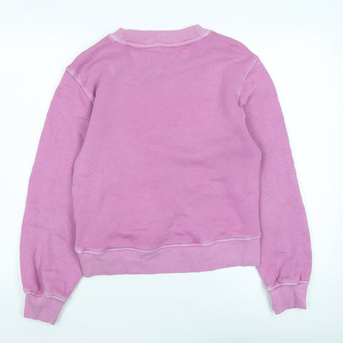 Per Una Womens Purple Cotton Pullover Sweatshirt Size S
