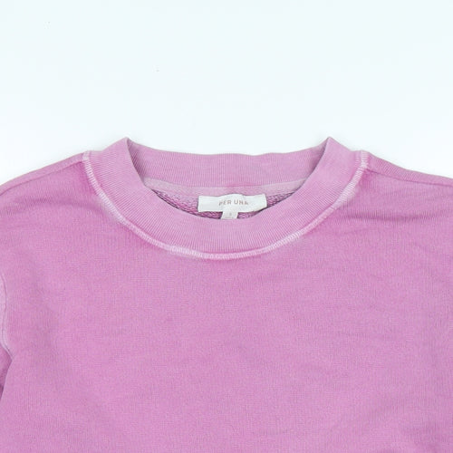 Per Una Womens Purple Cotton Pullover Sweatshirt Size S