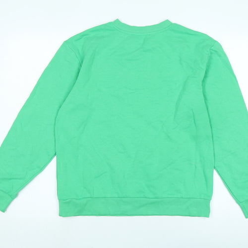 Marks and Spencer Womens Green Cotton Pullover Sweatshirt Size S