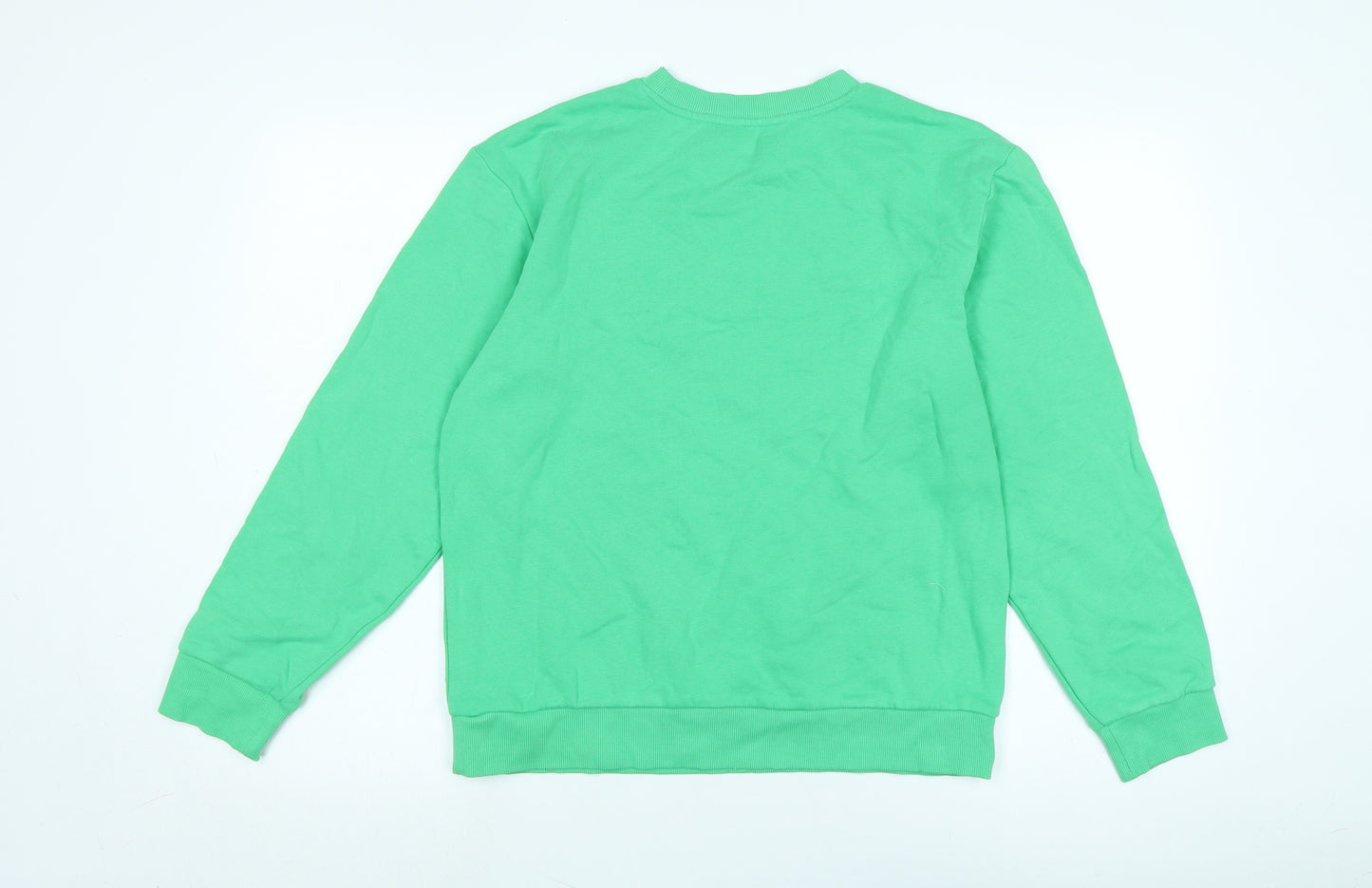 Marks and Spencer Womens Green Cotton Pullover Sweatshirt Size S
