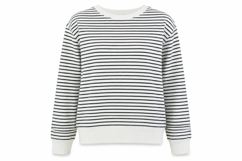 Front view of Marks & Spencer women’s white cotton pullover sweatshirt, size XS, - 20