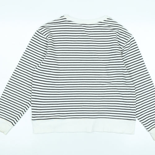 Marks and Spencer Womens White Cotton Pullover Sweatshirt Size XS - 20