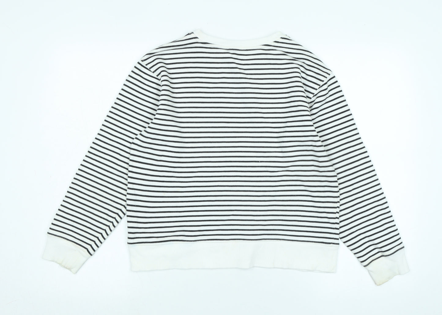 Marks and Spencer Womens White Cotton Pullover Sweatshirt Size XS - 20