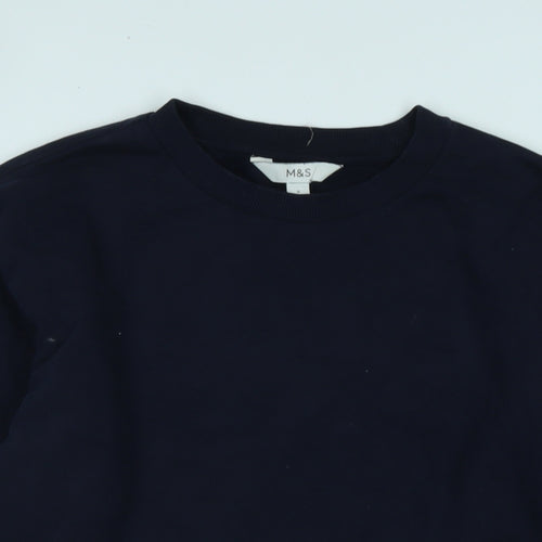 Marks and Spencer Womens Blue Cotton Pullover Sweatshirt Size M