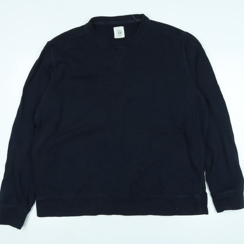 Marks and Spencer Womens Blue Cotton Pullover Sweatshirt Size 2XL