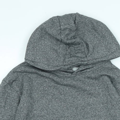 Marks and Spencer Boys Grey Cotton Pullover Hoodie Size 13-14 Years