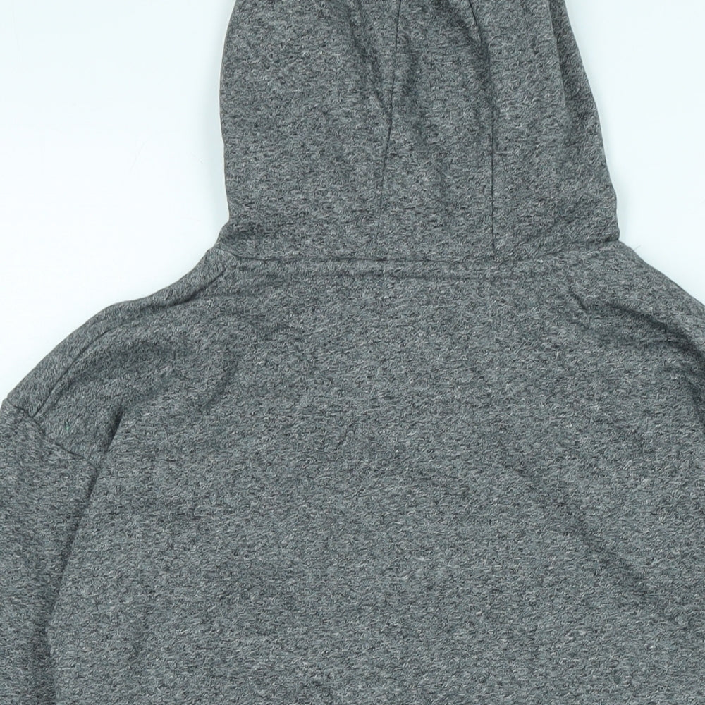 Marks and Spencer Boys Grey Cotton Pullover Hoodie Size 13-14 Years