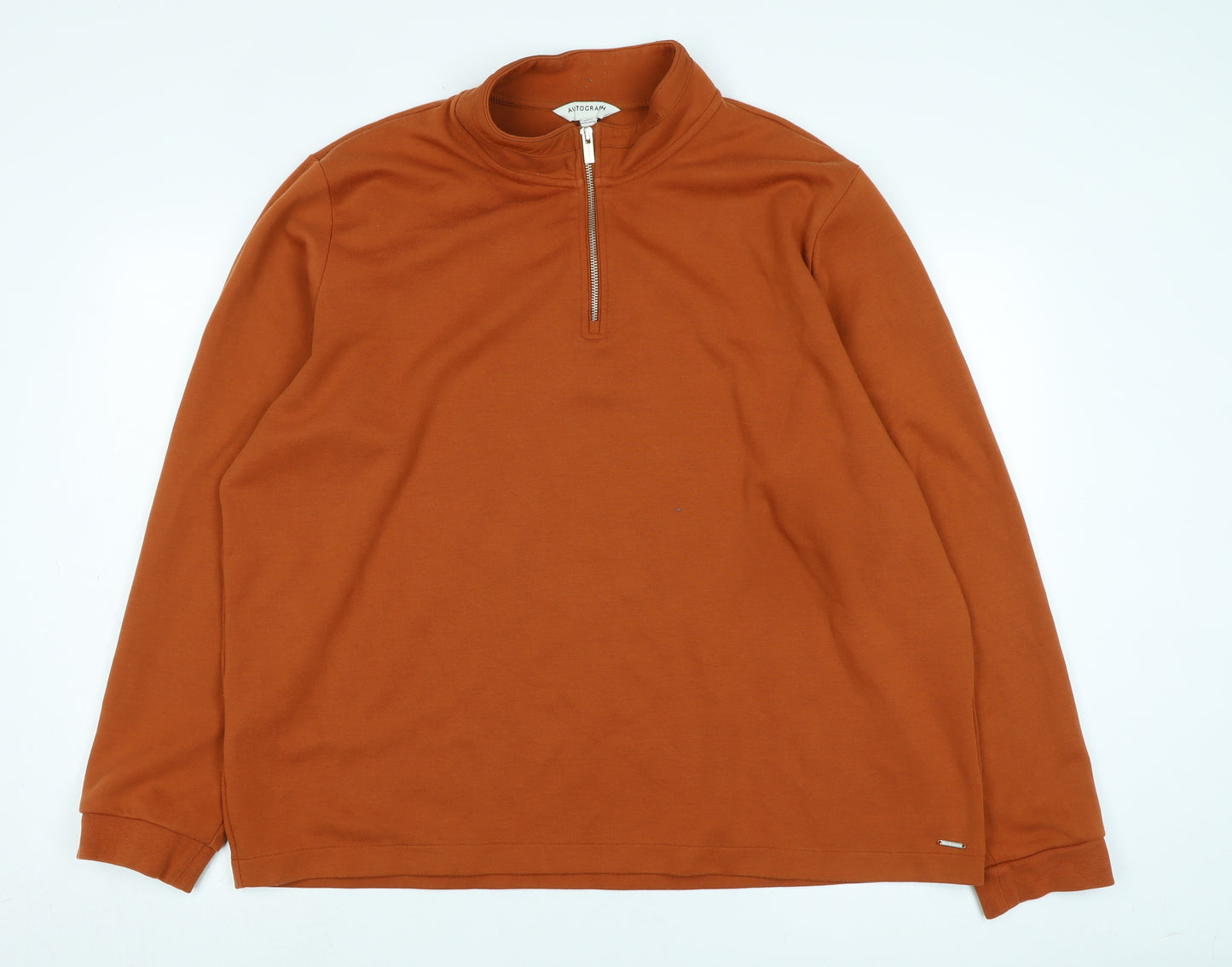 Marks and Spencer Mens Brown Cotton Pullover Sweatshirt Size 3XL