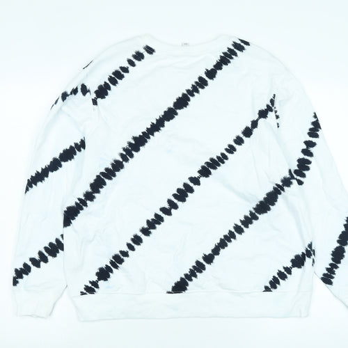 Marks and Spencer Womens White Cotton Pullover Sweatshirt Size L