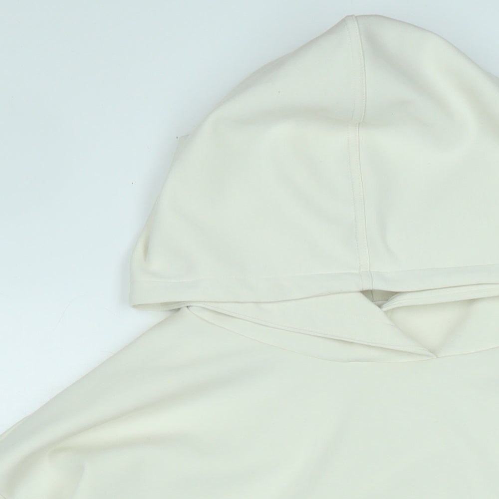 Marks and Spencer Womens Ivory Polyester Pullover Hoodie Size 18