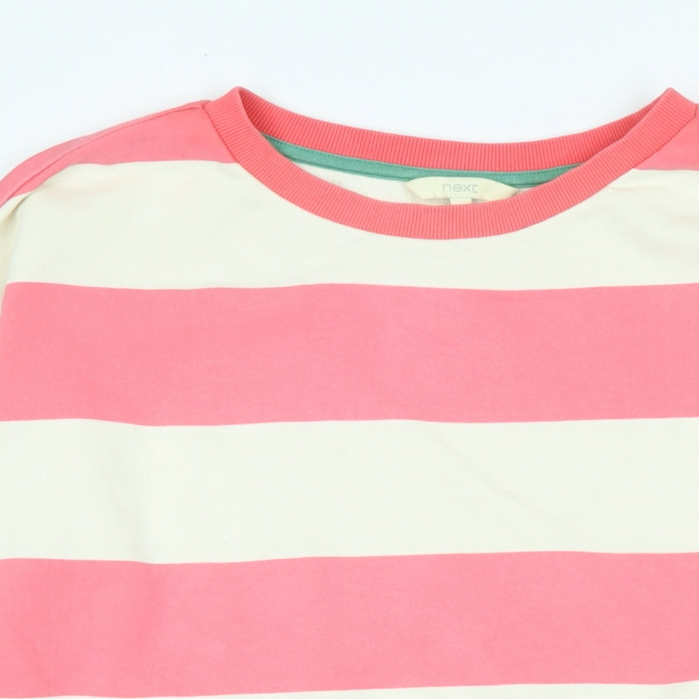 NEXT Womens Multicoloured Striped Cotton Pullover Sweatshirt Size M