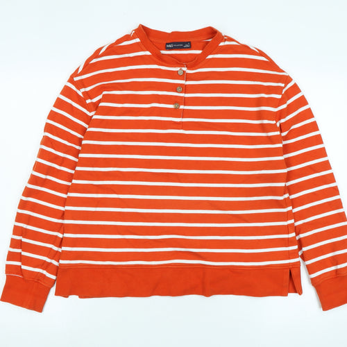Marks and Spencer Womens Orange Camel Pullover Sweatshirt Size 14