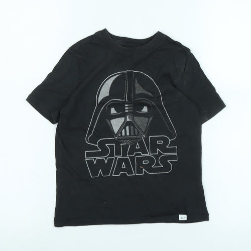 Star Wars Boys Grey Cotton Basic T-Shirt Size S Crew Neck