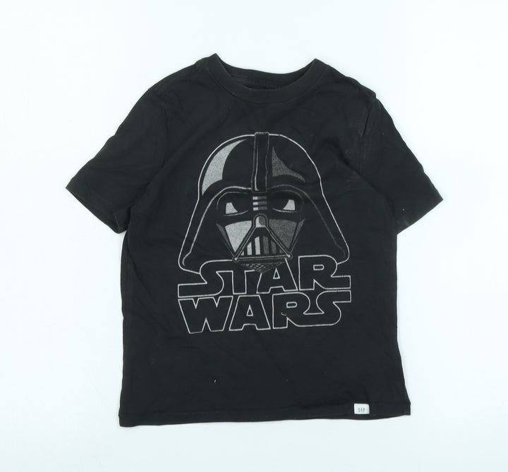 Star Wars Boys Grey Cotton Basic T-Shirt Size S Crew Neck