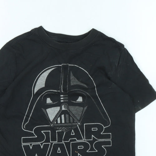 Star Wars Boys Grey Cotton Basic T-Shirt Size S Crew Neck