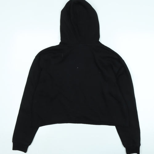 Lee Cooper Womens Black Cotton Pullover Hoodie Size 12 - Logo- lee Cooper originals