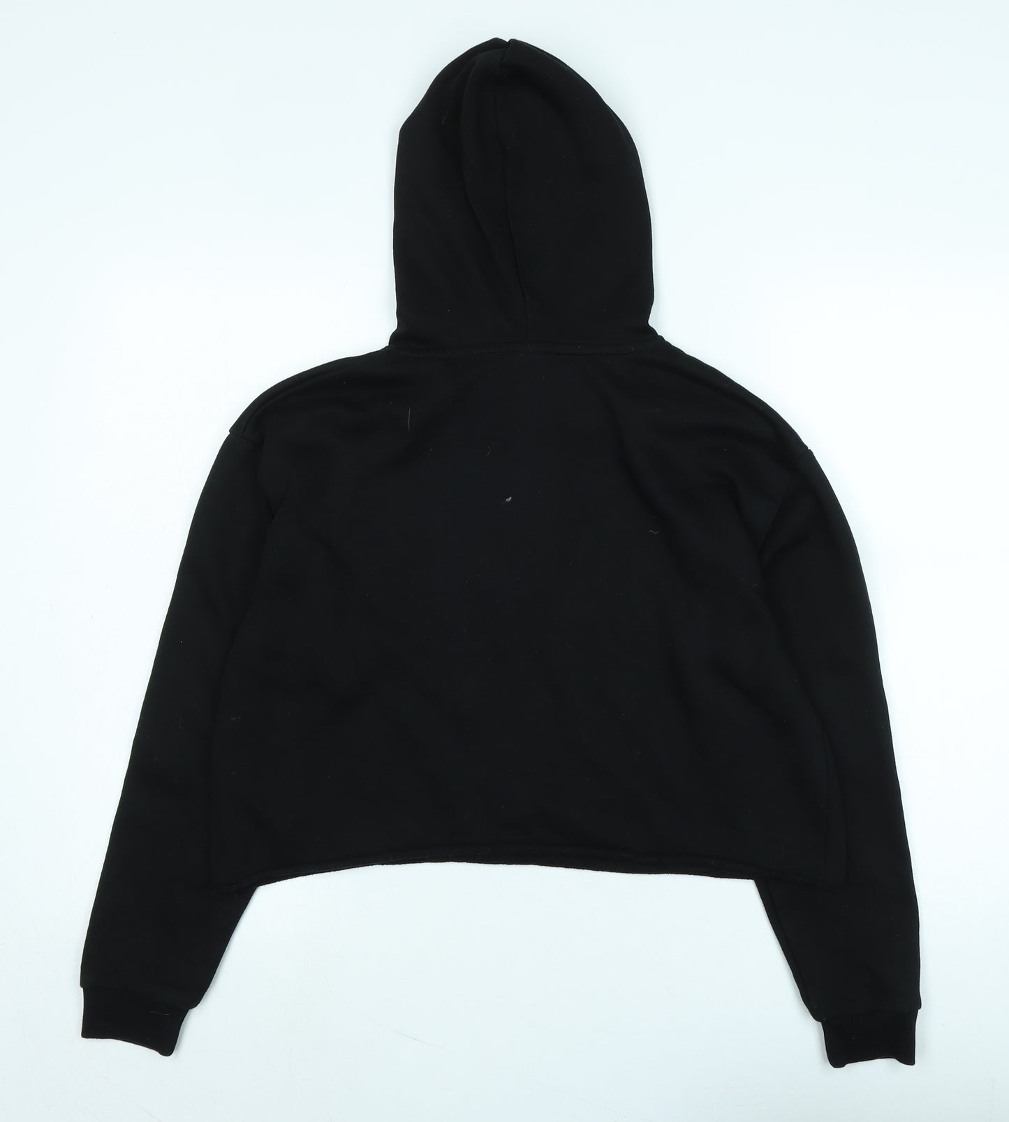 Lee Cooper Womens Black Cotton Pullover Hoodie Size 12 - Logo- lee Cooper originals